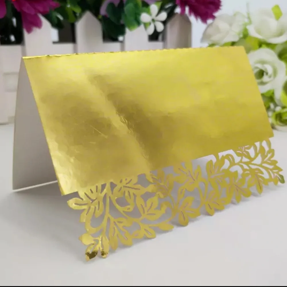 Laser Cut Lace Pattern Table Name Card Party Wedding Decor Party Table Seat Card